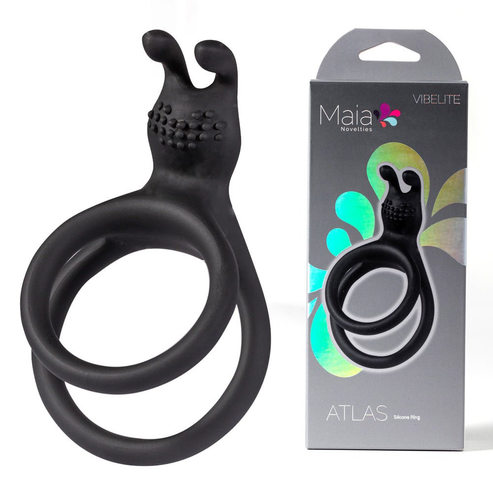 Maia ATLAS Black Cock & Balls Ring