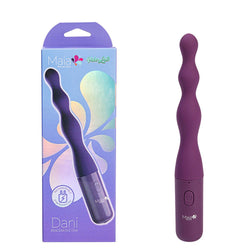 Maia DANI Purple 17.8 cm USB Rechargeable Beaded Vibrator