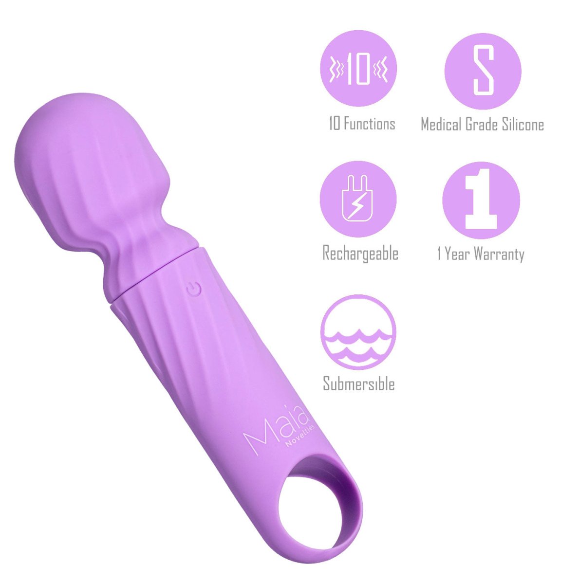 Maia DOLLY - Purple 12.7 cm USB Rechargeable Massage Wand