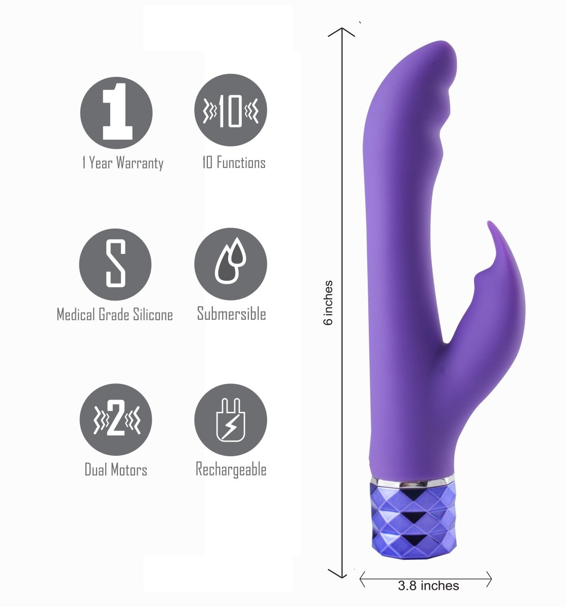 Maia Hailey - 15.2 cm USB Rechargeable Rabbit Vibrator