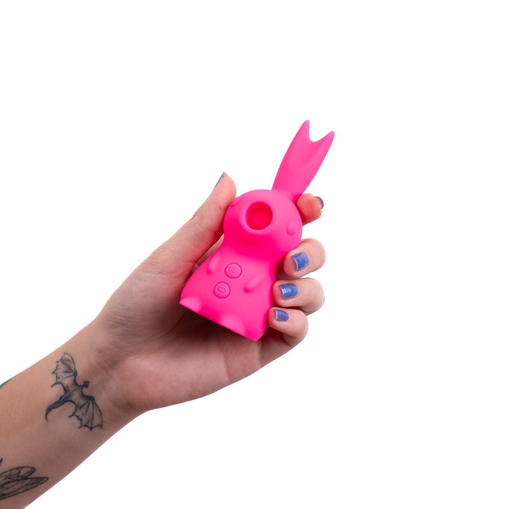 Maia HUNNI Pink USB Rechargeable Sucking, Licking & Vibrating Stimulator