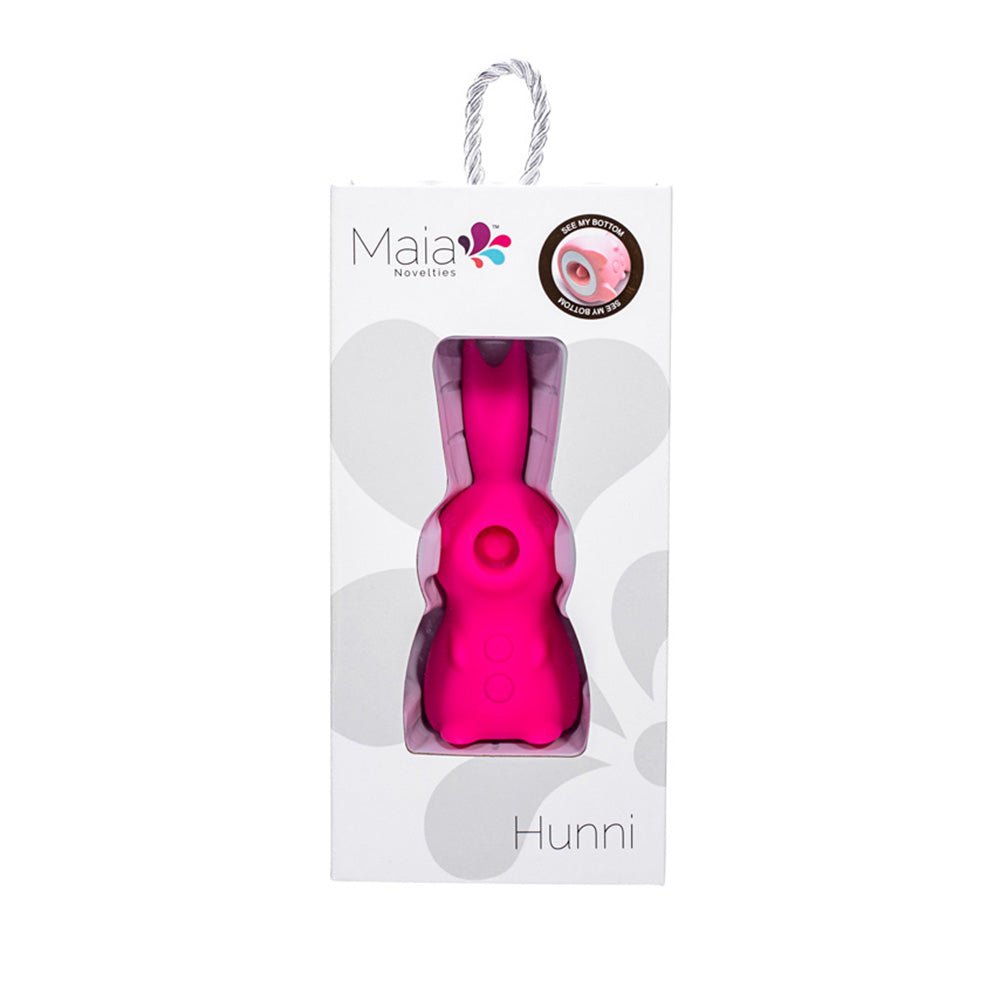 Maia HUNNI Pink USB Rechargeable Sucking, Licking & Vibrating Stimulator