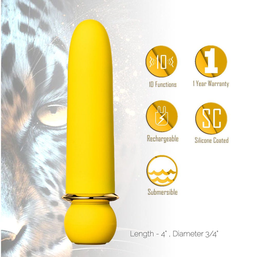 Maia JAGUAR - Yellow 10.1 cm USB Rechargeable Bullet