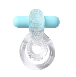 Maia Jayden - /Blue USB Rechargeable Vibrating Cock & Ball Rings