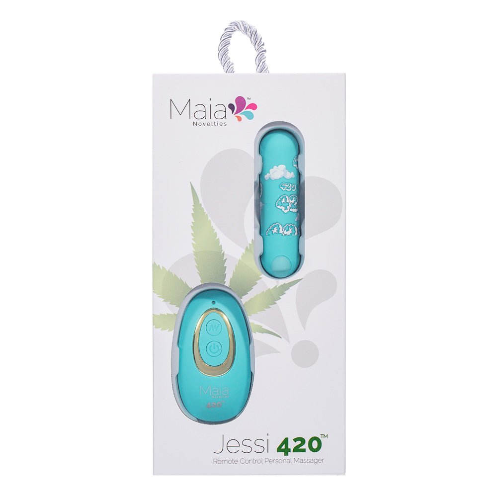 Maia JESSI 420 Remote Sky Blue 7.6 cm Rechargeable Bullet with Wireless Remote