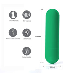 Maia Jessi - Emerald 7.6 cm USB Rechargeable Bullet