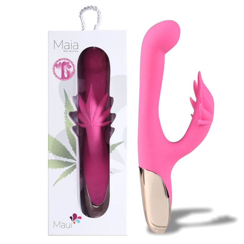 Maia Maui 420 - Pink 21.6 cm USB Rechargeable Rabbit Vibrator