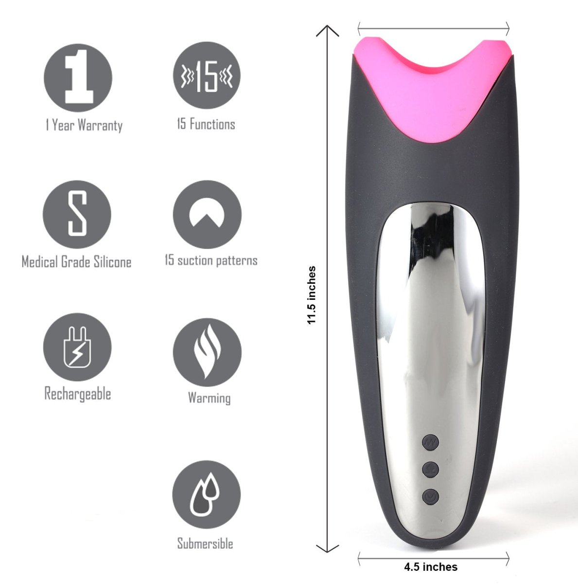 Maia Piper USB Rechargeable Heating & Vibrating Masturbator