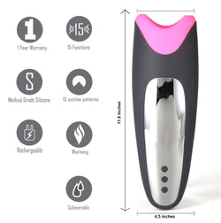 Maia Piper USB Rechargeable Heating & Vibrating Masturbator