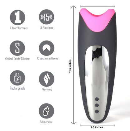 Maia Piper USB Rechargeable Heating & Vibrating Masturbator