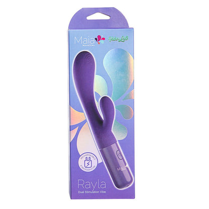 Maia RAYLA Purple 17.8 cm USB Rechargeable Rabbit Vibrator