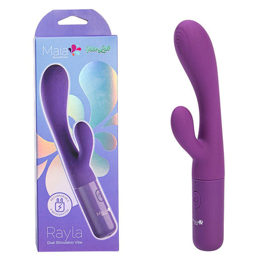 Maia RAYLA Purple 17.8 cm USB Rechargeable Rabbit Vibrator