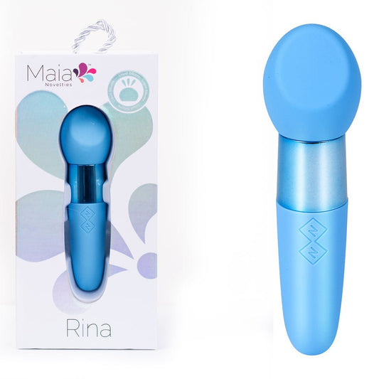 Maia RINA - Blue 13.3 cm USB Rechargeable Vibrator