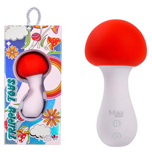 Maia SHROOMIE Red/White 11.5 cm Rechargeable Mushroom Shaped Vibrator