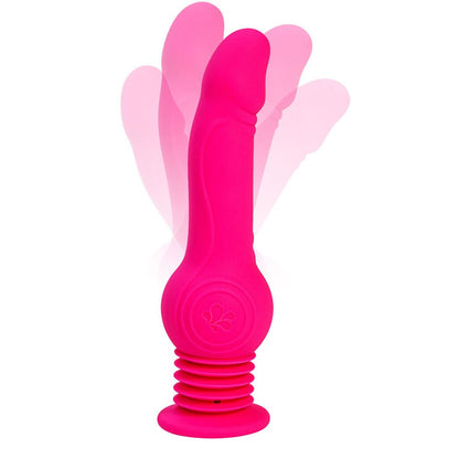 Maia TEGAN Pink 23.6 cm USB Rechargeable Jumping Vibrating Dong with Remote