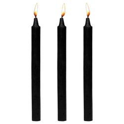 Master Series Fetish Drip Candles - Black - 3 Pack