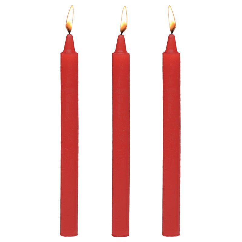 Master Series Fetish Drip Candles - Red - 3 Pack