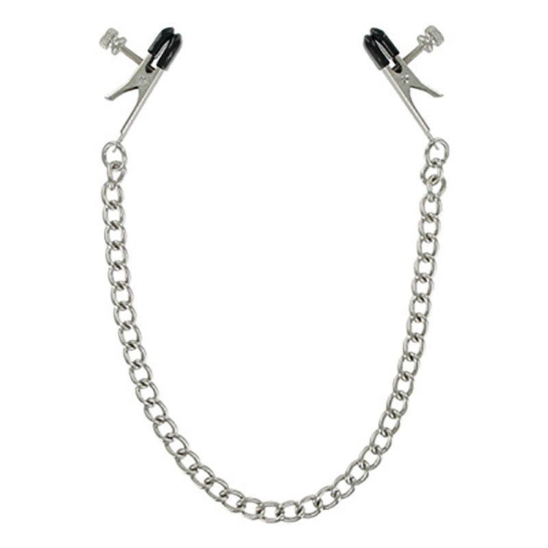 Master Series Ox Bull Nose Nipple Clamps - Metal Nipple Clamps with Chain