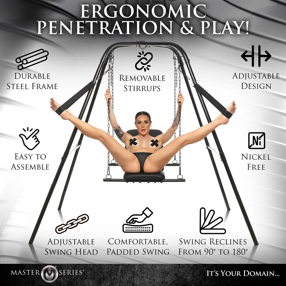 Master Series Throne Adjustable Sex Sling with Stand