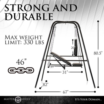 Master Series Throne Adjustable Sex Sling with Stand