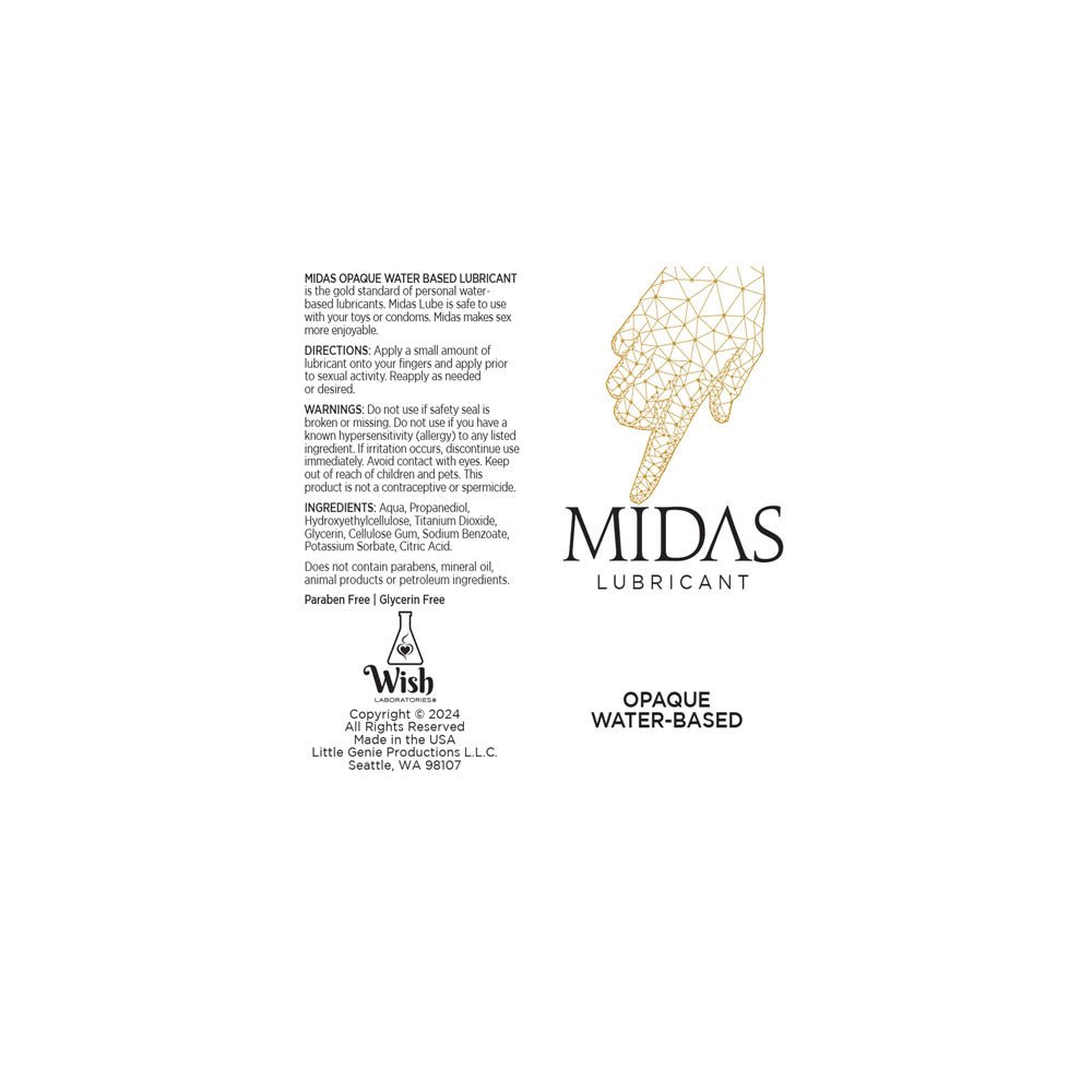 Midas Opaque Water Based Cum Lubricant - 118 ml