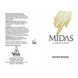 Midas Water Based Lube - Water Based Lubricant - 59 ml Bottle