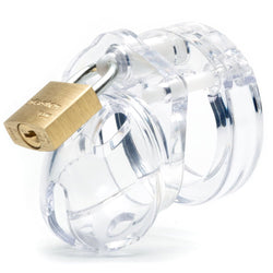 Mini - Me Black Chastity Cock Cage Kit - Clear 1.25 Inch Cock Cage Kit