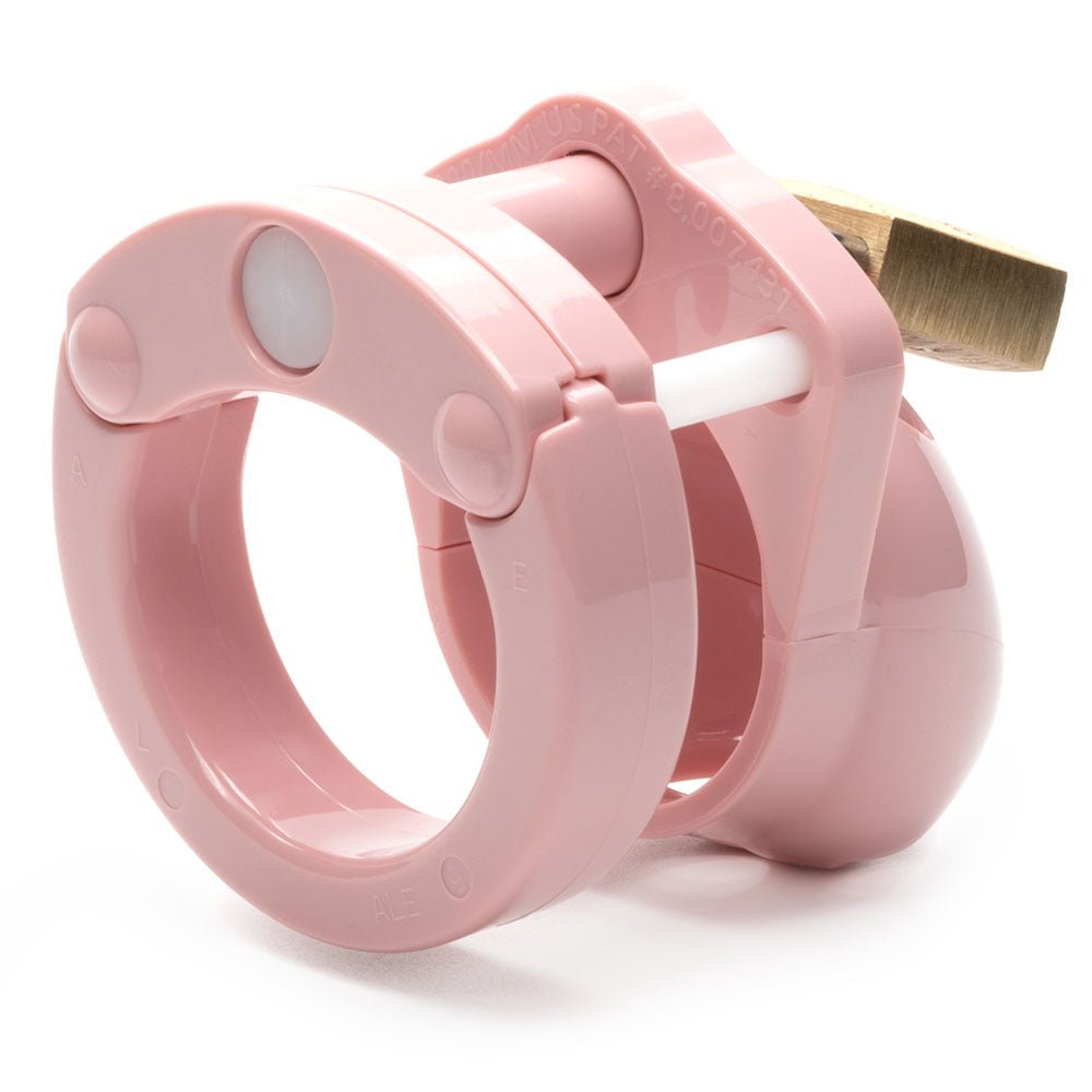 Mini-Me Black Chastity Cock Cage Kit - Pink 1.25 Inch Cock Cage Kit