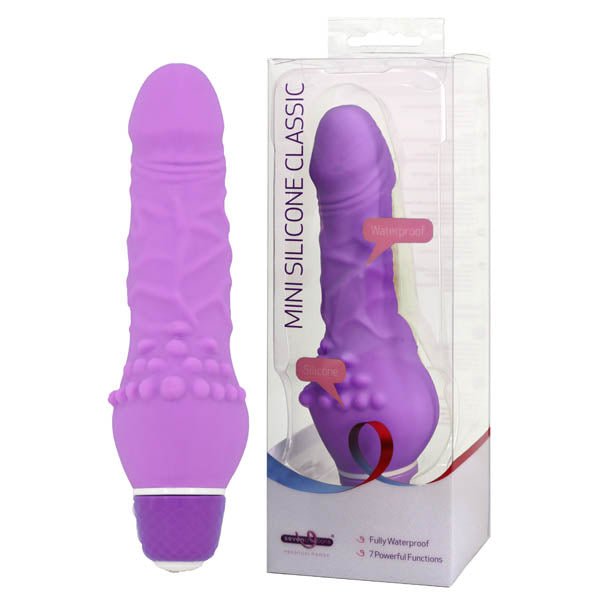 Mini Silicone Classic - Textured Purple 13.5 cm (5.25'') Vibrator