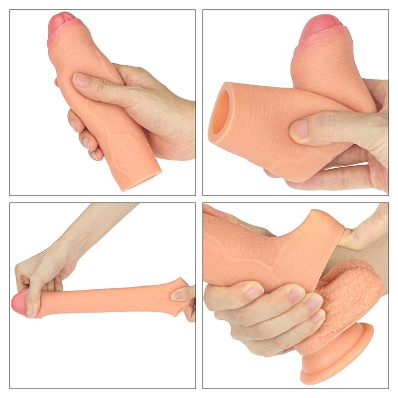 Nature Extender 1'' Silicone Uncut Sleeve - 2.5 cm Penis Extender Sleeve