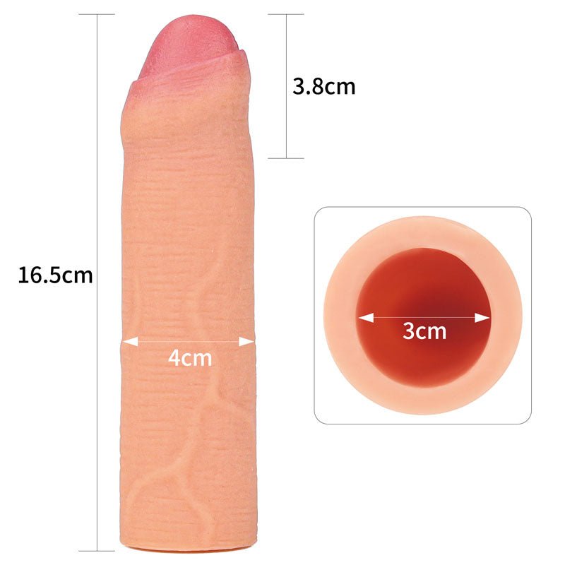 Nature Extender 1'' Silicone Uncut Sleeve - 2.5 cm Penis Extender Sleeve