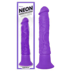 Neon Silicone Wall Banger Purple 15.2 cm (6'') Vibrating Dong with Suction Cup Base