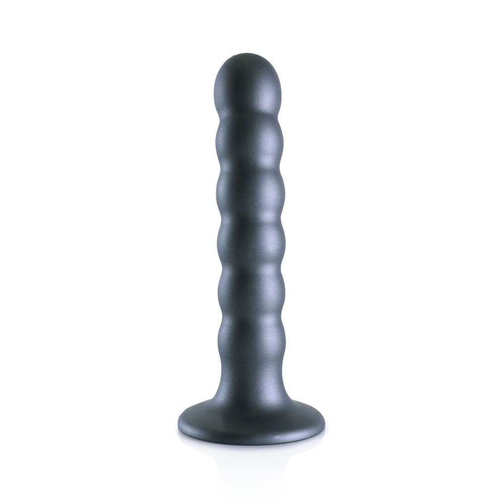 OUCH! Beaded Silicone G-Spot Dildo - Grey 5'' / 13cm