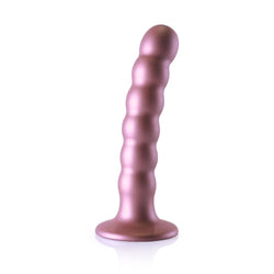 OUCH! Beaded Silicone G-Spot Dildo - Rose Gold 5'' / 13cm