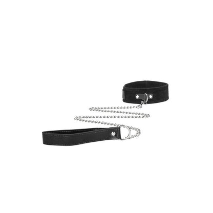 OUCH! BW Velcro Collar With Leash And Hand Cuffs - Restraints