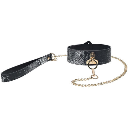 OUCH! Florence Collection - Collar with Leash Black Restraint