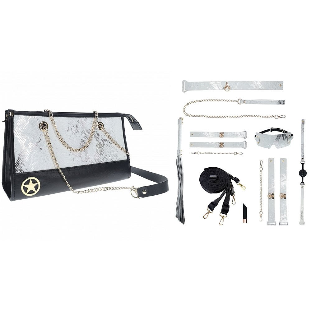 OUCH! Florence Collection White Bondage Set with Bag - 8 Piece Kit