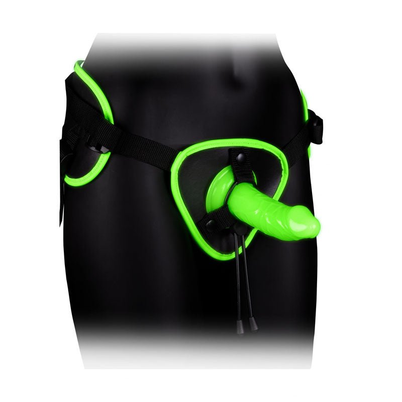 OUCH! Glow In The Dark Strap - on Harness - Glow in Dark 14.5 cm Strap - On