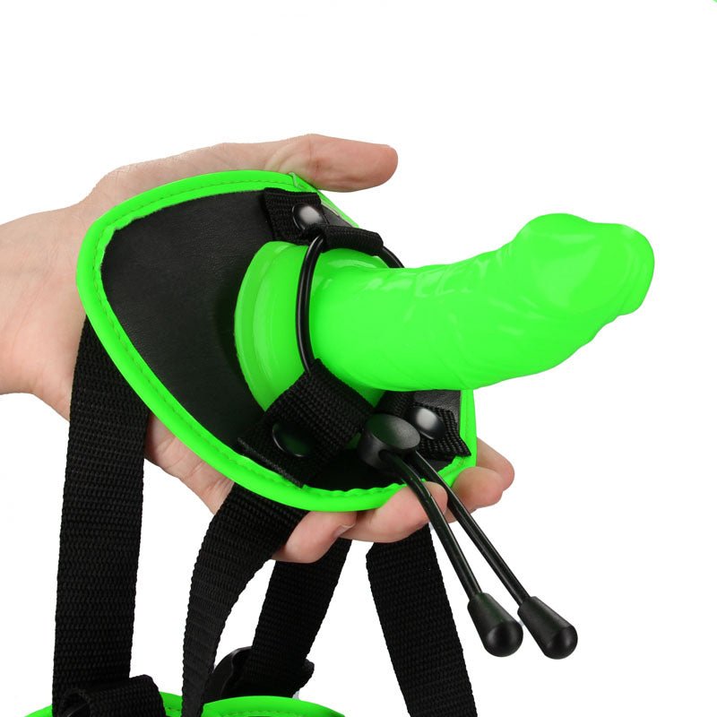 OUCH! Glow In The Dark Strap - on Harness - Glow in Dark 14.5 cm Strap - On