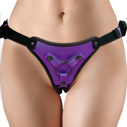 OUCH! Metallic Strap On Harness - Metallic Purple (No Probe Included)