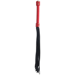 OUCH! Milan Collection Black/Red Flogger Whip