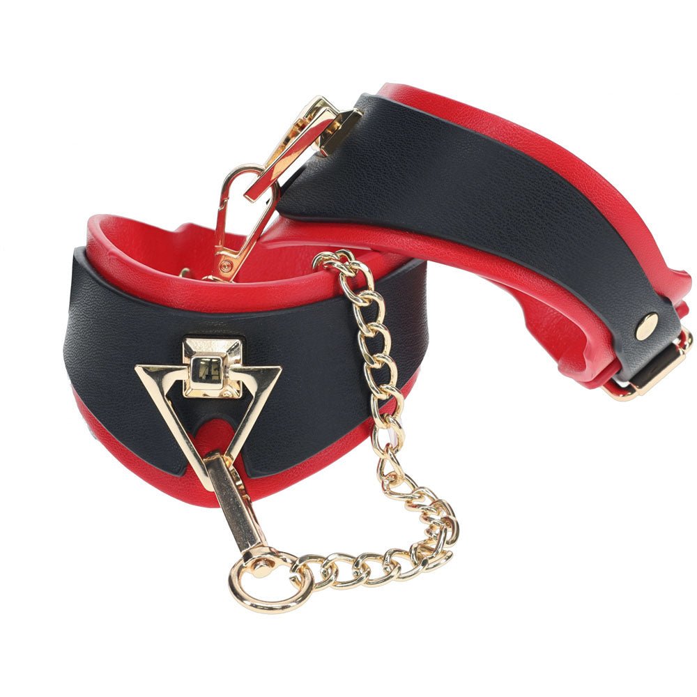 OUCH! Milan Collection - Leg Cuffs Black/Red Restraints