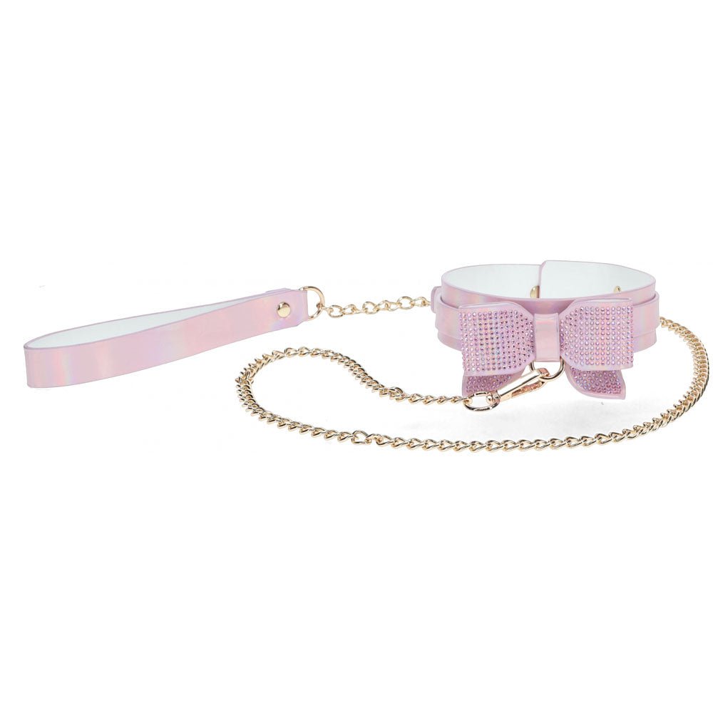 OUCH! Paris Collection - Collar with Leash Pink Restraint