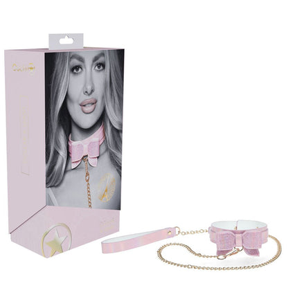 OUCH! Paris Collection - Collar with Leash Pink Restraint