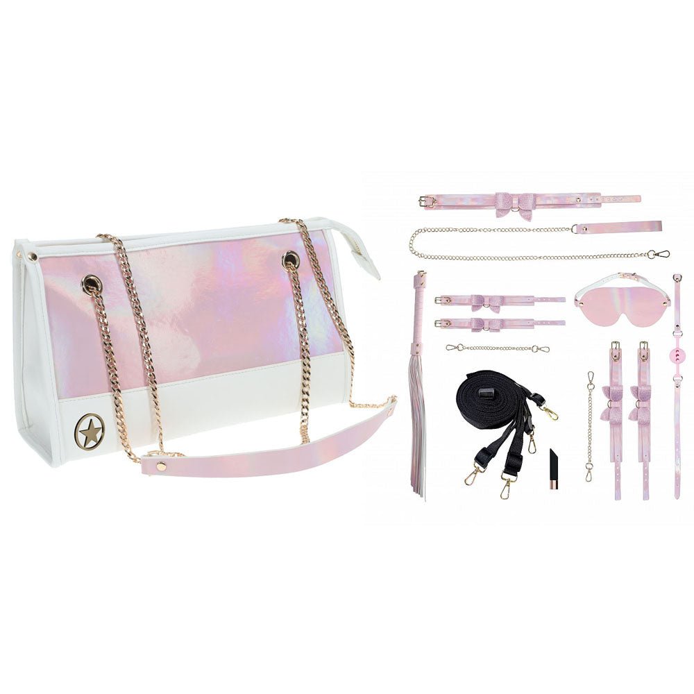 OUCH! Paris Collection Pink Bondage Set with Bag - 8 Piece Kit