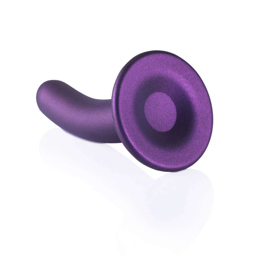 OUCH! Smooth Silicone G-Spot Dildo - Purple 6'' / 14.5 cm