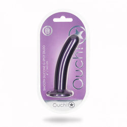 OUCH! Smooth Silicone G-Spot Dildo - Purple 6'' / 14.5 cm