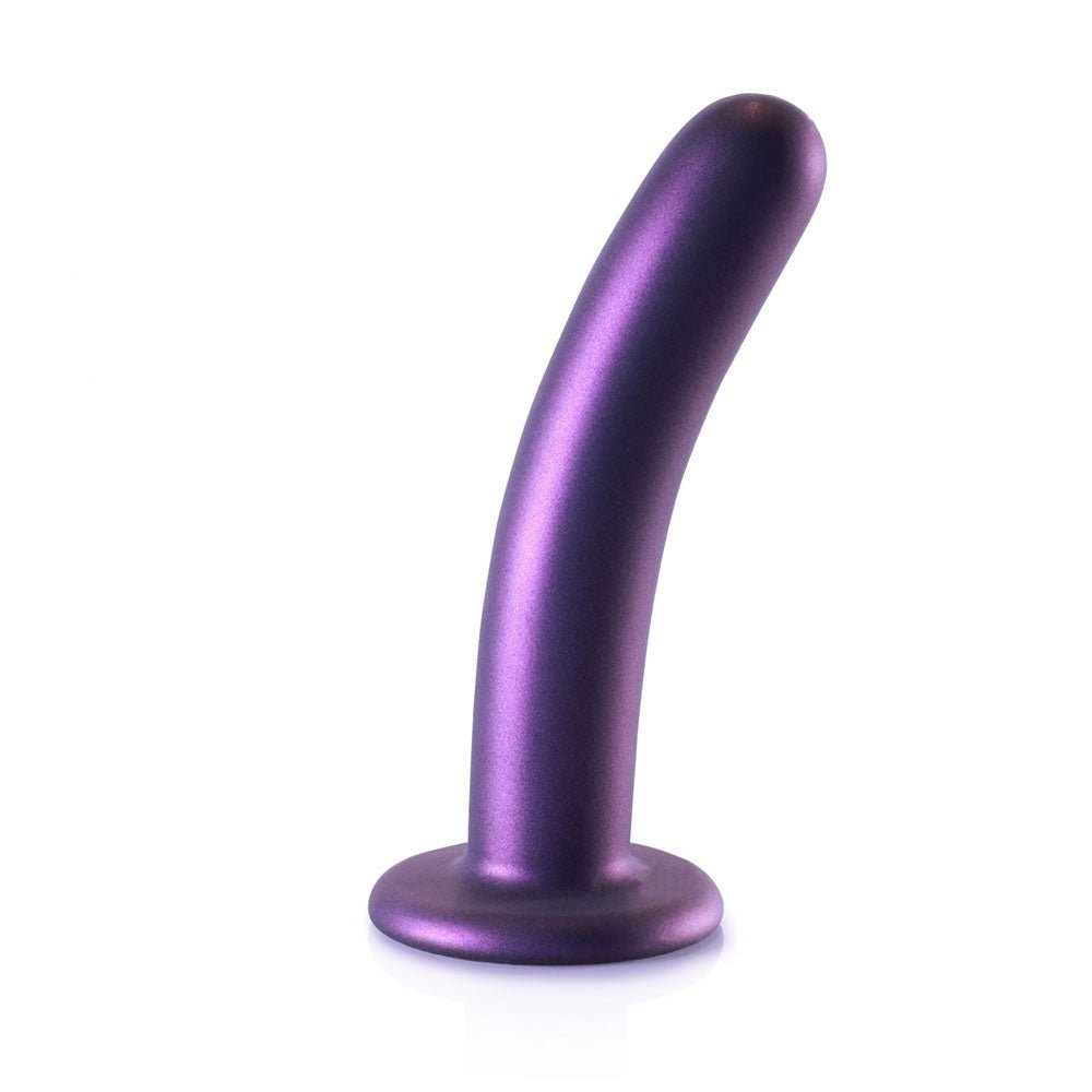 OUCH! Smooth Silicone G-Spot Dildo - Purple 6'' / 14.5 cm