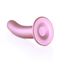 OUCH! Smooth Silicone G-Spot Dildo - Rose Gold 6'' / 14.5 cm