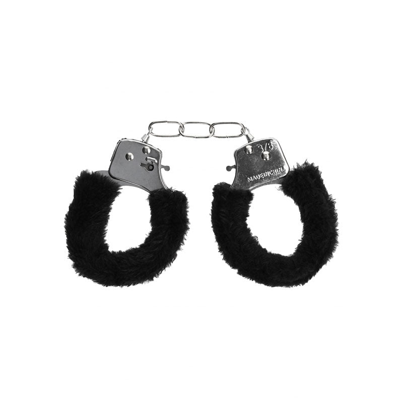 OUCH! & White Beginner's Furry Hand Cuffs - Restraints